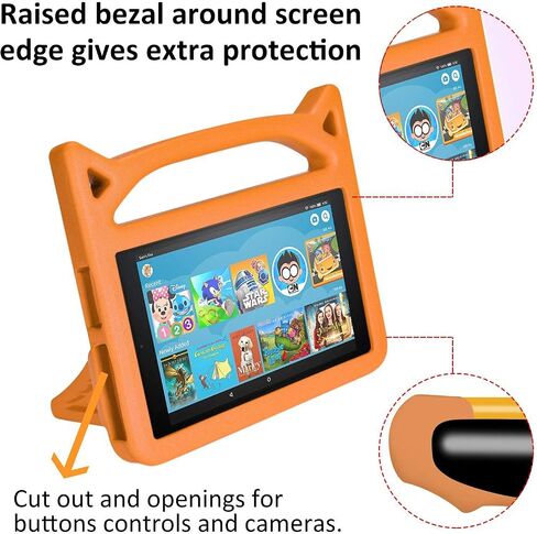 All-New 7 Tablet Case for Kids(9th/7th/5th Generation, 2019/2017/2015 Release)-SHERBORN Lightweight Shockproof Case with Stand Handle for 7 Inch Tablet,Incompatible with iPad Samsung Tablet-Blue in Saudi Arabia