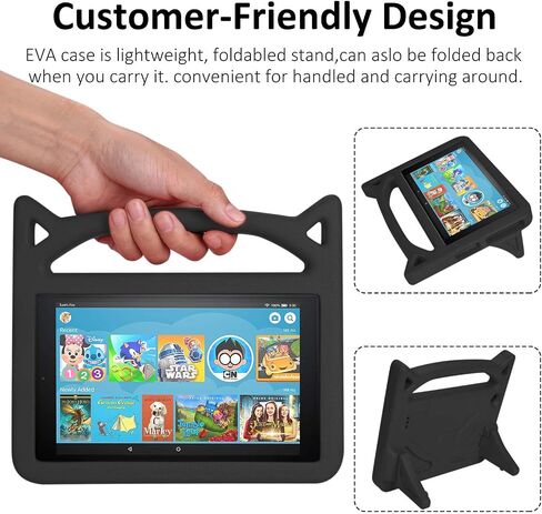All-New 7 Tablet Case for Kids(9th/7th/5th Generation, 2019/2017/2015 Release)-SHERBORN Lightweight Shockproof Case with Stand Handle for 7 Inch Tablet,Incompatible with iPad Samsung Tablet-Blue in Saudi Arabia