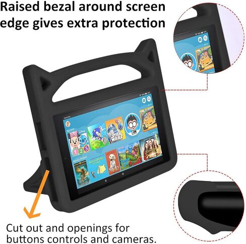 All-New 7 Tablet Case for Kids(9th/7th/5th Generation, 2019/2017/2015 Release)-SHERBORN Lightweight Shockproof Case with Stand Handle for 7 Inch Tablet,Incompatible with iPad Samsung Tablet-Blue in Saudi Arabia