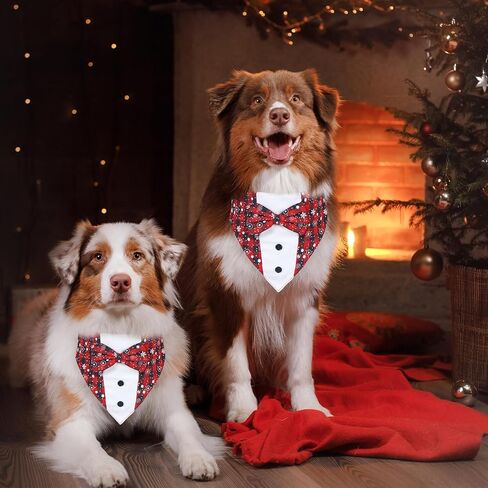 عيد الميلاد الكلب سهرة، الكلب عيد الميلاد الزي الكلب سهرة مع القوس التعادل قابل للتعديل طوق عيد الميلاد الكلب الملابس التكس للكلاب الصغيرة المتوسطة الكبيرة X-كبيرة (عيد الميلاد 3، كبير) in Kuwait
