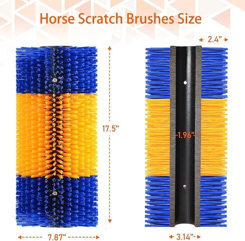 Livestock Scratching Brush, Cow, Horse, Goat, Livestock Brushes For Scratching, Horse Brush, Cow Brush, Goat Scratching Post, Animal Back Scratching Brush (Blue Yellow, 1PC) in Saudi Arabia