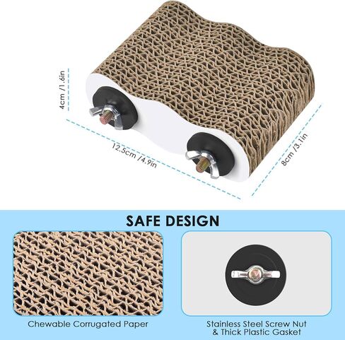 KATUMO Bird Perch Conure Cage Stand Parakeet Shredder Foraging Toys Cockatiel Platform for Small Parrots Conure Cockatiel Lovebird Parrotlet Finch in Kuwait