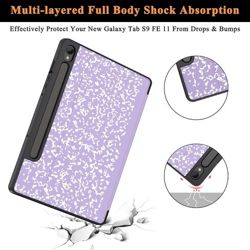 Soke Case for Samsung Galaxy Tab S9 /S9 FE 5G 2023 - Shockproof Stand Folio Case,Multi-Viewing Angles,Soft TPU Back Cover for Galaxy Tab S9 FE 10.9"/S9 11 inch Tablet,Blossom in Saudi Arabia