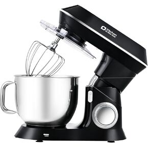 Kitchen in the box Stand Mixer, 900W 7.5QT Kitchen Electric Mixer, 6-Speed Tilt-Head Food Mixer for Baking with Dough Hook,Wire Whip,Beater, Egg Separator (Black)