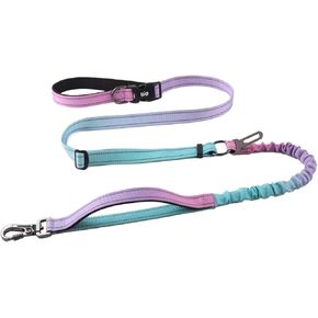 PET Running Leash Crossbody Free Hands Running Leash Multi-Functional Explosion-Proof Punch Leash Suitable for Big Dogs (Rose Gradient)