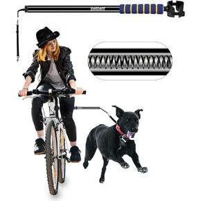 Dog Bike Leash，Hands Free Dog Leash Running Attachment for Large Small Dogs Harness Accessories,Black
