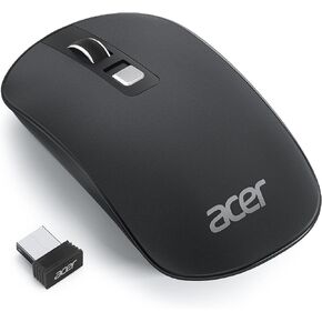 acer Computer Mouse Wireless, 2.4G Slim USB Wireless Mice with USB Receiver, 800/1200/1600 Adjustable DPI Optical Laptop Mouse with 4 Buttons, Portable Mouse for Laptop, Desktop, PC
