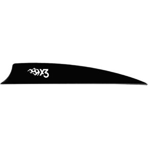 Bohning X3 Vane, 3.5", Black, 36pk