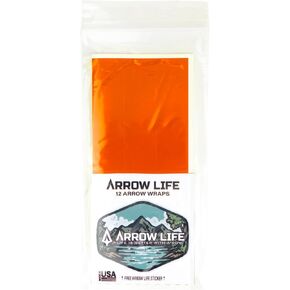 6" Arrow Wraps 12 Pack Orange 1.125" Width