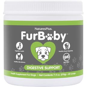 Natures Plus FurBaby Digestive Support for Dogs - 7.4 oz - Promotes Optimal Digestion - Non-GMO - 60 Servings