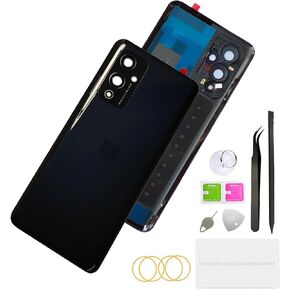 for one Plus 9 Back Glass Replacement,Back Replacement Housing Rear Panel Door Cover for oneplus 9 5G LE2113 LE2111 LE2110 LE2115 6.55 Inches.[not ok for one Plus 9 pro LE2125 Version] (Black)