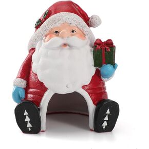 LUCKITTY Christmas Aquarium Decorations- Santa Claus Micro Landscape Ornaments for Betta Hiding in 5-30 Gallon Fish Tank
