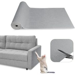 Eunice Cat Scratching Mat, 78.7"x15.8" Self-Adhesive Cat Scratch Carpet Protector, Trimmable Replacement Cat Carpet Pad for Cat Tree Wall Cat Scratching Post Carpet DIY Couch Protector (Dark Gray)