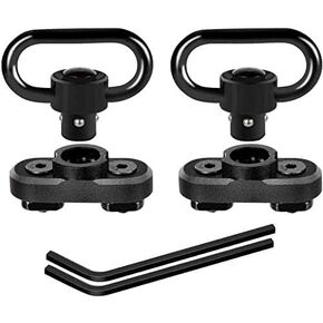 2PCS M-Lok QD Sling Swivel Mount Quick Detach Sling Attachment with Push Button for Mlok