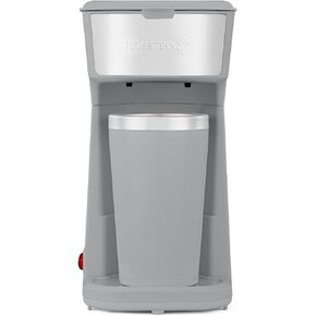 Holstein Housewares 5 Cup Drip Coffee Maker – Compact and User-Friendly with Auto Pause & Serve, Reusable Filter, Measuring Spoon & Glass Carafe, Office & Dorm Use, Red in Saudi Arabia