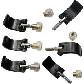 6 Pack Trikking Poles Clamp Replacement External Quick Flip Lock Fastener Buckle Clip with Nut Screws for Hiking Pole Walking Stick Camping Mountaining Backpacking Outdoor Repair Spare Parts