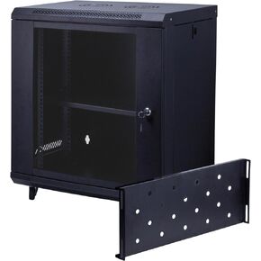 12U-01 Wall Mount Network Rack for 19 Inch Equipment 17 Inch Deep Server Rack Glass Locking Door