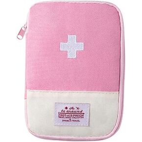 GANPUB 1Pc Pink First Aid Bag - Empty First Aid Pouch, Mini Portable Medical Bag for Outdoor Camping Hiking Traveling Emergency Bag First Aid Kits Sports and Outdoors First Aid（Small 15 * 10.5cm） in Saudi Arabia