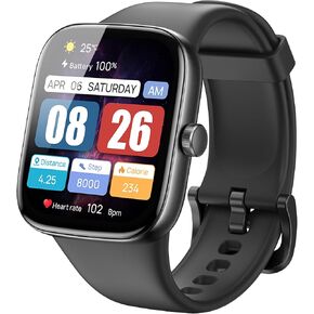 TOZO AMOLED S7 Smart Watch Bluetooth Call 1.85" Ultra HD Screen,Dynamic Dials Messages Push 100+ Sports Modes,Detect Human Health (Heart Rate,Blood Oxygen) with High Battery Life Touch Screen Watch