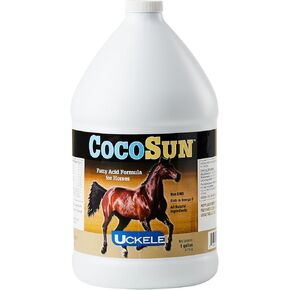 Uckele by SmartPak CocoSun™ Oil Omega Horse Supplement | Omega 3, 6, 9 Supplements Ideal for Healthy Skin & Shiny Coats, Soy-Free | Horse Supplements for Weight Gain | 1 Gallon