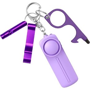AMIR Safety Keychain Set for Women and Kids, 4 Pcs Safety Keychain Accessories, Self Defense Keychain Set for Girls