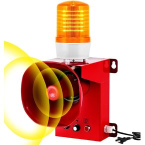 Industrial Siren Alarm 0-130dB Outdoor Alarm Horn IP65 Waterproof Air Raid Siren for Tornado Fire (110, Volts)