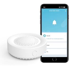 WiFi Smart Siren Alarm: Home Security Alarm with 100db Sounder, App Control, Smart Alarm Siren for Home Safety System & Smart Home Automation, Wireless Burglar Alarm, Compatible with Alexa