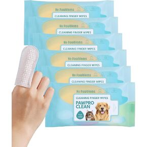 Portable Pocket-Sized Ear Wipes Finger, Hypoallergenic Multi-Use Pet Wipes for Dogs and Cats Comfy Finger Design | 60 Count Pack