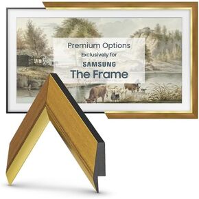 Deco TV Frames - Modern Gold Leaf Slim Frame Compatible ONLY with Samsung The Frame TV (65", Fits 2021-2025 Frame TV)