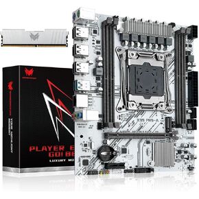 اللوحة الأم X99 Dual CPU اللوحة الأم Intel LGA 2011-V3 لمعالج سلسلة Xeon E5 V3/V4 (E-ATX، DDR4 Max 256GB، PCIe 3.0، NVME/NGFF M.2، SATA 6Gbps، USB 3.0، Gigabit LAN)