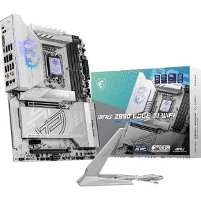MSI MPG Z890 Edge TI WiFi Gaming Motherboard (Support Core Ultra Series 2 Intel Processors, LGA 1851, DDR5, PCIe 5.0, M.2, SATA, 5Gbps LAN, USB Type-C, Wi-Fi 7, Bluetooth 5.4, Thunderbolt 4, ATX)
