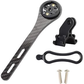 AYNEFY Out-Front Bike Mount, Carbon Fiber Bike Computer Holder Fits for Series iGPSPORT Series(Black)