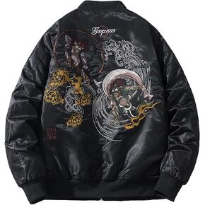 XYXIONGMAO Cyberpunk Streetwear Bomber Jackets Windbreaker Techwear ghost embroidery pattern Clothes Flight Jacket for Men