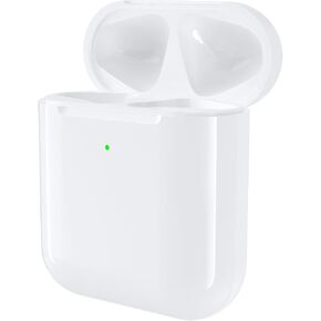 Wireless Charging Case Compatible for Air Pods 1st and 2nd, Air Pods 1 2 Generation Charger Case Replacement with Bluetooth Pairing Sync Button, 450 Mah Built-in Battery,(No Earbuds)