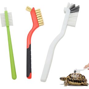 3 Pcs Turtle Cleaning Brush, Remove Aquatic Mud, Dirt, & Contaminants from Tortoises Shells, Promoting Shell Health, Aquarium Brush for Cleaning Turtle, Reptile Food Dish