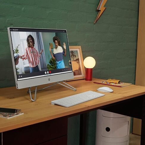 HP All in One Desktop Computer PC, 21.5" FHD Display, 16 GB RAM, 512 GB SSD, Intel Celeron J4025, Webcam, Wi-Fi 6, Bluetooth, HDMI, Windows 11 Pro, Microsoft Office Lifetime License, Black Mouse in Kuwait