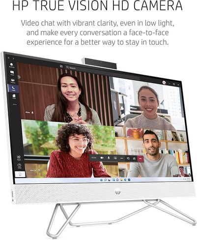 HP All in One Desktop Computer PC, 21.5" FHD Display, 16 GB RAM, 512 GB SSD, Intel Celeron J4025, Webcam, Wi-Fi 6, Bluetooth, HDMI, Windows 11 Pro, Microsoft Office Lifetime License, Black Mouse in Kuwait