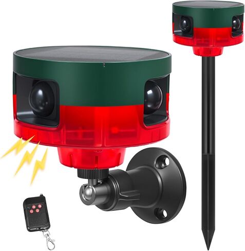 Solar Alarm Motion Detector with Sound,Dog Barking Alarm,Motion Sensor Noise Maker,360° Motion Detection for Home,Barn and Garden Security in Saudi Arabia