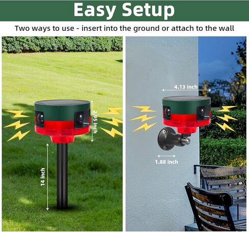 Solar Alarm Motion Detector with Sound,Dog Barking Alarm,Motion Sensor Noise Maker,360° Motion Detection for Home,Barn and Garden Security in Saudi Arabia