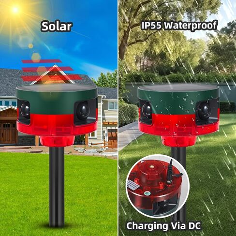 Solar Alarm Motion Detector with Sound,Dog Barking Alarm,Motion Sensor Noise Maker,360° Motion Detection for Home,Barn and Garden Security in Saudi Arabia