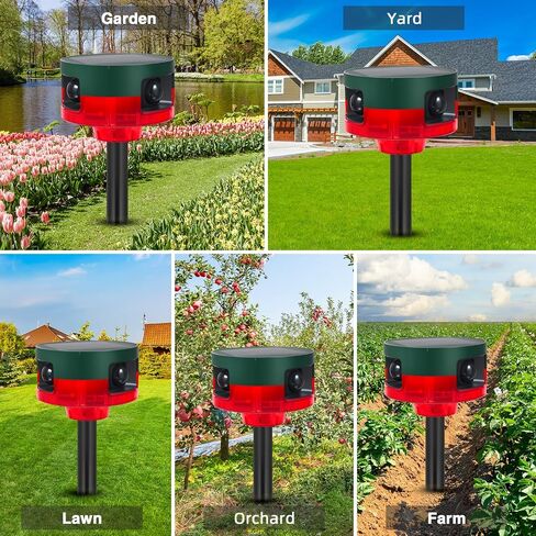Solar Alarm Motion Detector with Sound,Dog Barking Alarm,Motion Sensor Noise Maker,360° Motion Detection for Home,Barn and Garden Security in Saudi Arabia
