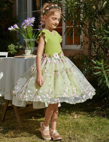 PATPAT Girls Tulle Tutu Party Birthday Princess Formal Fancy Princess Dress in Saudi Arabia