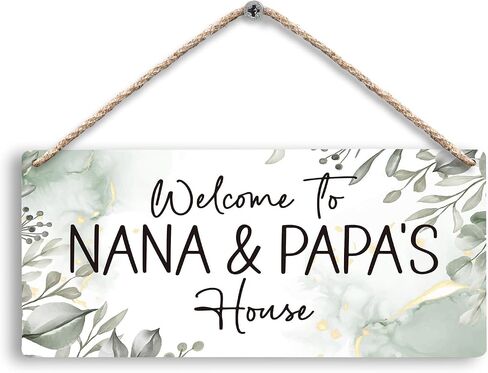 FUGWN Grammy and Grampy's House Hanging Wooden Signs 12x6, Grammy Grampy Gifts, Grandparents Gifts Where Memories are Made House Wall Decor, Grandkids Welcome Sign Home Decor Gifts for Grammy Grampy in Saudi Arabia