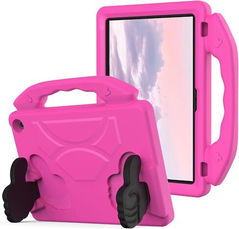 for Amazon Fire HD10 (2021/2023) Kids Tablet Case EVA Material Light Weight Shockproof Rugged Heavy Duty Thumb Kickstand Kids Tablet Case for Fire HD10 (2021/2023) (Rose red) in Saudi Arabia