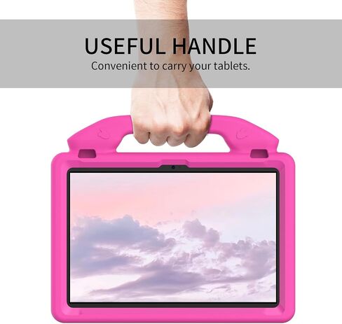 for Amazon Fire HD10 (2021/2023) Kids Tablet Case EVA Material Light Weight Shockproof Rugged Heavy Duty Thumb Kickstand Kids Tablet Case for Fire HD10 (2021/2023) (Rose red) in Saudi Arabia