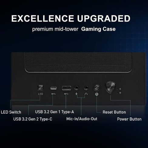 كمبيوتر مكتبي للألعاب MSI Codex Z2 أحدث Ryzen 7 4060، AMD Ryzen 7 8700F NVIDIA RTX 4060، ذاكرة الوصول العشوائي DDR5 سعة 64 جيجابايت، SSD 2 تيرابايت، لوحة مفاتيح وماوس RGB، جاهز للواقع الافتراضي، Wi-Fi 6، Windows 11 Home، مع SSD خارجي Adata 512 جيجابايت in Saudi Arabia