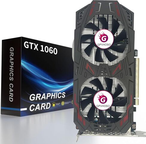 بطاقة رسومات الألعاب GeForce GTX 1060 6GB GDDR5 192bit 4K HDR VR Ready مراوح التبريد المزدوجة تدعم DirectX 12 PCIe3.0 * 16 HDMI DVI DP بطاقات الفيديو للكمبيوتر الشخصي in Kuwait