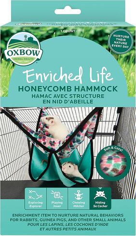 Oxbow Enriched Life Small Animal Accessories - Hammock for Rats, Ferrets, Chinchillas & Other Small Pets - Honeycomb in Saudi Arabia