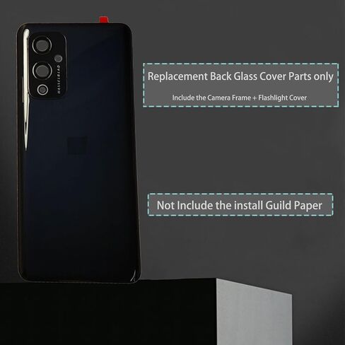 for one Plus 9 Back Glass Replacement,Back Replacement Housing Rear Panel Door Cover for oneplus 9 5G LE2113 LE2111 LE2110 LE2115 6.55 Inches.[not ok for one Plus 9 pro LE2125 Version] (Black) in Saudi Arabia