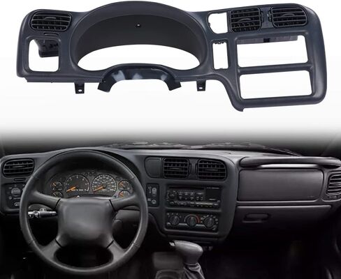 G-PLUS Dashboard Dash Cover Compatible with 1998-2004 Chevy Blazer S10/GMC Jimmy Sonoma Dash Trim Bezel Cover Black (not fit double din) in Kuwait